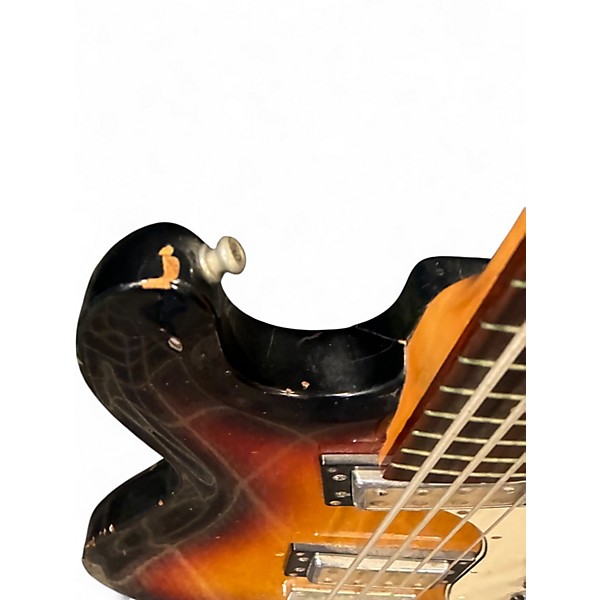 Vintage 1973 Univox Hi-Flyer Bass 1970s Tobacco Sunburst Electric Bass Guitar