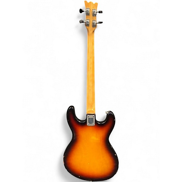 Vintage 1973 Univox Hi-Flyer Bass 1970s Tobacco Sunburst Electric Bass Guitar