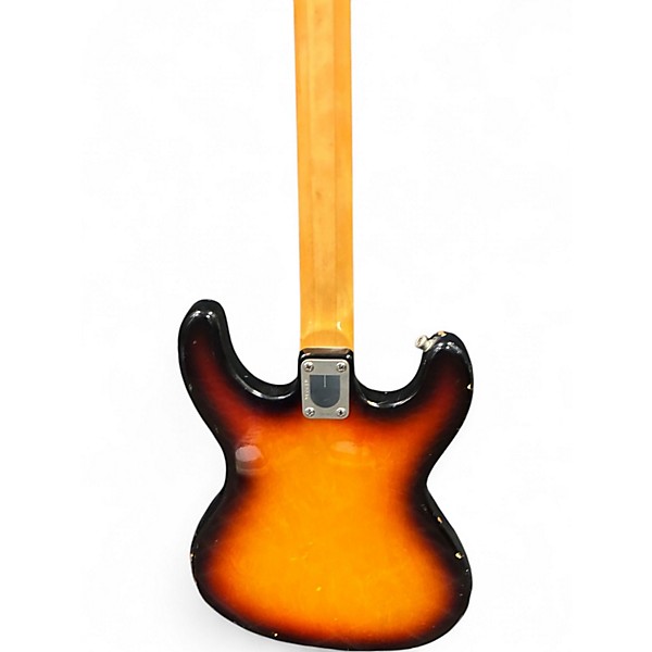 Vintage 1973 Univox Hi-Flyer Bass 1970s Tobacco Sunburst Electric Bass Guitar