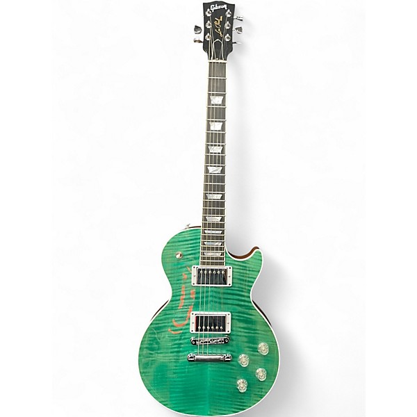 Used 2024 Gibson Les Paul Modern Figured Seafoam Green Solid Body Electric Guitar