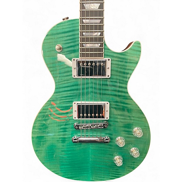 Used 2024 Gibson Les Paul Modern Figured Seafoam Green Solid Body Electric Guitar