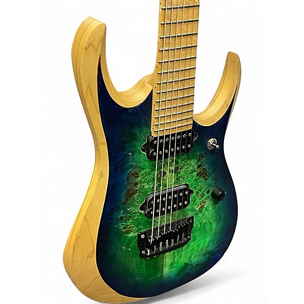 Used Ibanez RGDIX7 Blue Burst Solid Body Electric Guitar