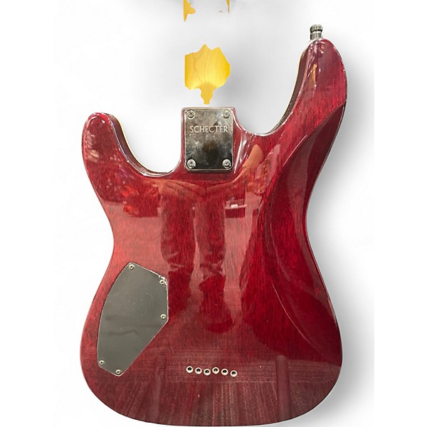 Used Schecter Guitar Research Omen Extreme 6 Crimson Red Trans Solid Body Electric Guitar