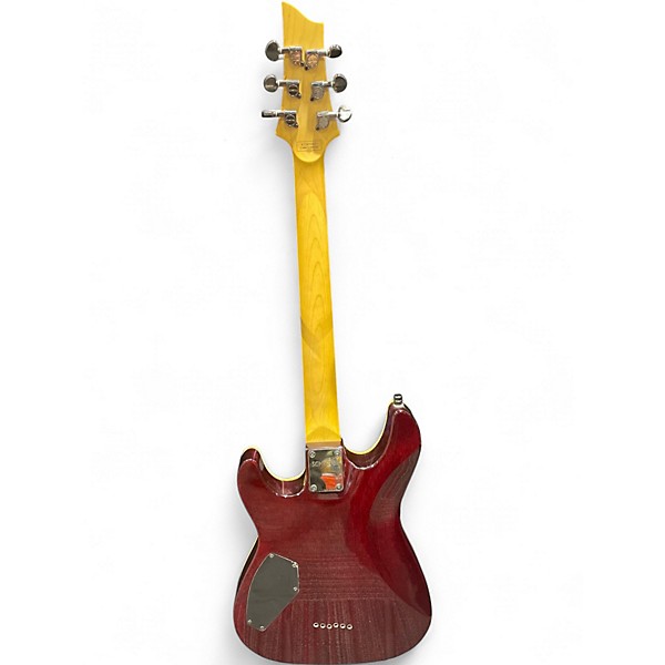 Used Schecter Guitar Research Omen Extreme 6 Crimson Red Trans Solid Body Electric Guitar