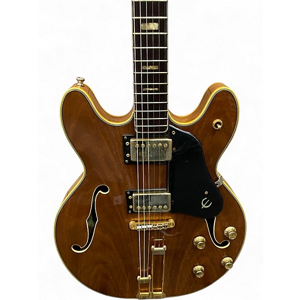 Vintage 1970s Epiphone EA255 Natural Hollow Body Electric Guitar