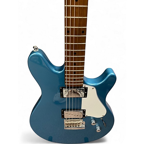 Used Sterling by Music Man VALENTINE Metallic Blue Solid Body Electric Guitar