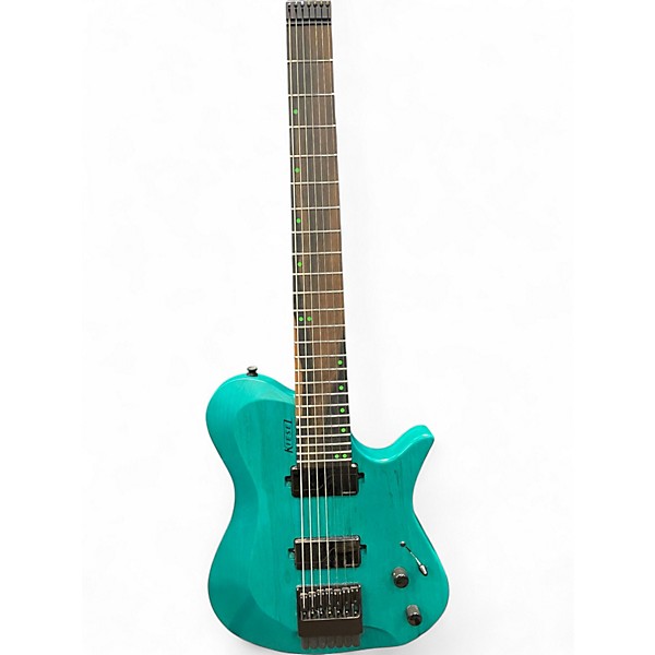 Used Keisel Zeus  Trans Green Solid Body Electric Guitar