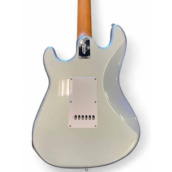 Used Sterling by Music Man Cutlass Firemist Silver Solid Body Electric Guitar