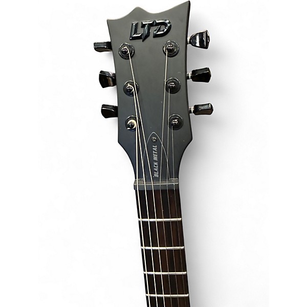 Used ESP LTD ECLIPSE Black Metal Black Solid Body Electric Guitar