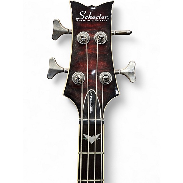 Used Schecter Guitar Research Stiletto Extreme 4 String 2 Color Sunburst Electric Bass Guitar