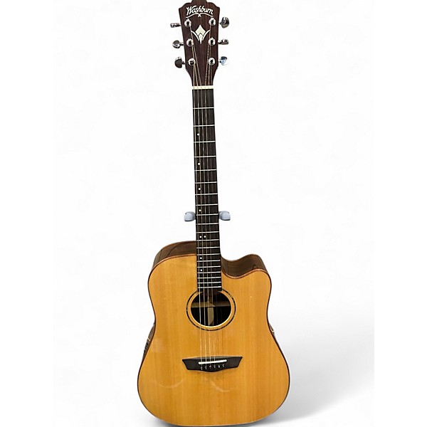 Used Washburn WD250SWCE Natural Acoustic Electric Guitar