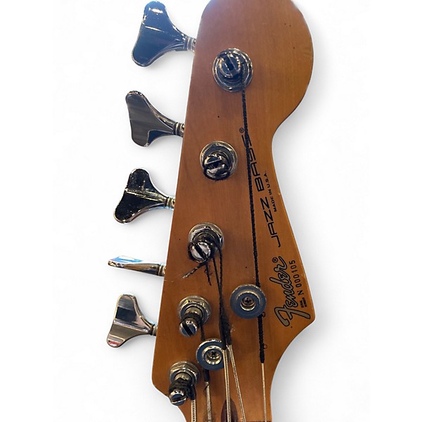 Vintage 1990s Fender 1990 Fender Jazz Bass 2 Tone Sunburst Electric Bass Guitar