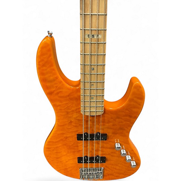 Used ESP LTD Elite J4 Amber Electric Bass Guitar