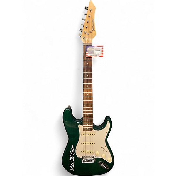 Used Galveston Reba S-Style Green Solid Body Electric Guitar
