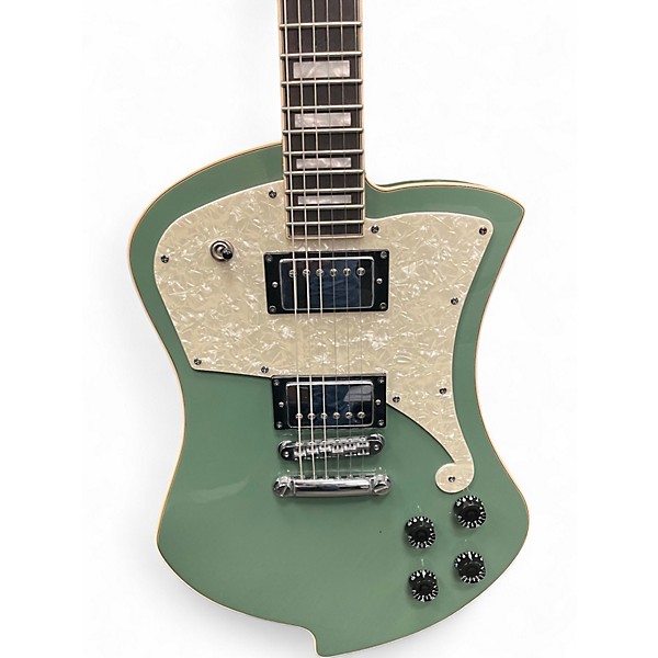 Used D'Angelico Premier Ludlow Army Green Solid Body Electric Guitar