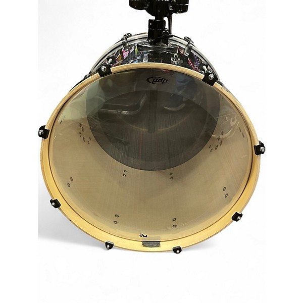 Used PDP by DW 5 Piece mainstage black sparkle Drum Kit