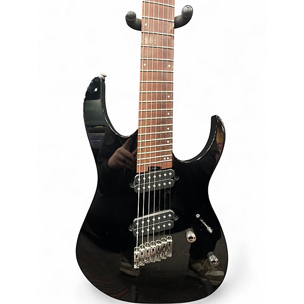 Used Ibanez RGMS7 Black Solid Body Electric Guitar