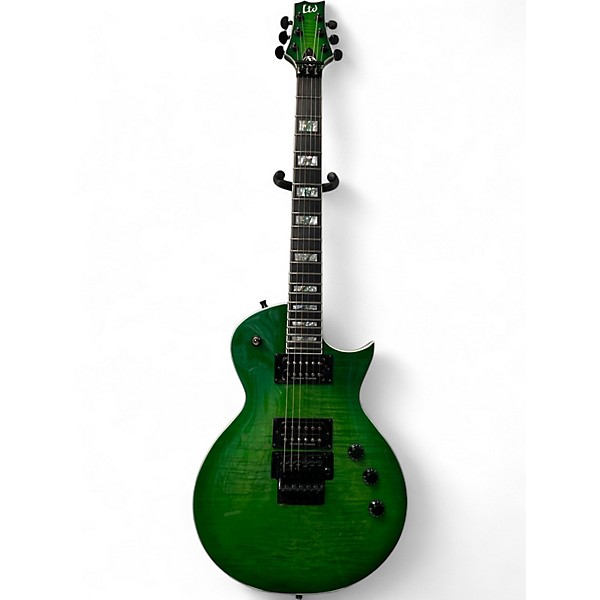 Used ESP LTD Alex Skolnick AS-1 Lime Burst Solid Body Electric Guitar