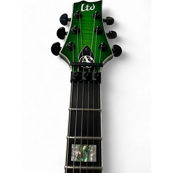 Used ESP LTD Alex Skolnick AS-1 Lime Burst Solid Body Electric Guitar