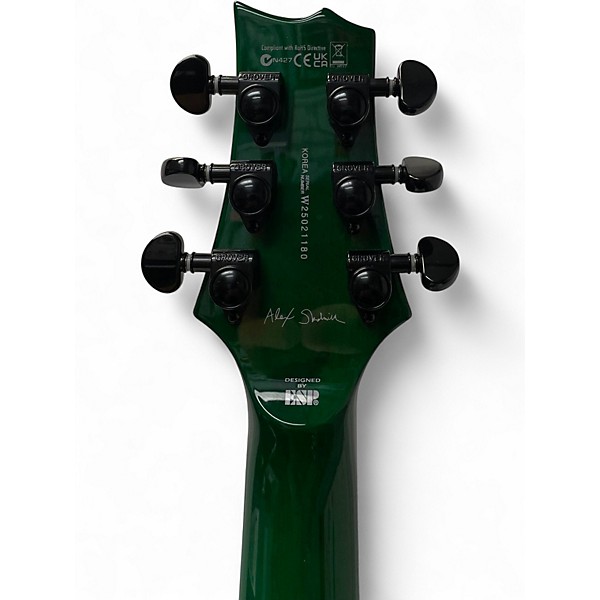 Used ESP LTD Alex Skolnick AS-1 Lime Burst Solid Body Electric Guitar