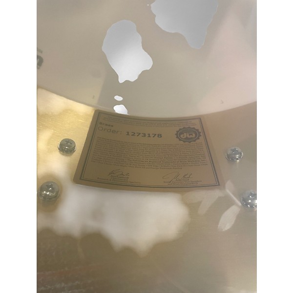 Used DW 5.5X14 Smooth Brass Snare BRASS Drum