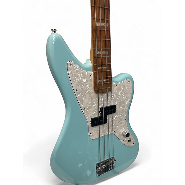 Used Fender Mark Hoppus Jaguar Bass Sonic Blue Electric Bass Guitar