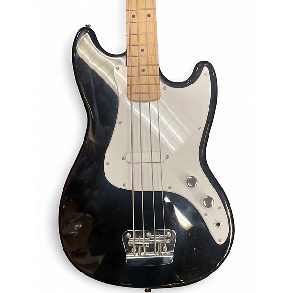 Used Squier Bronco Black Electric Bass Guitar