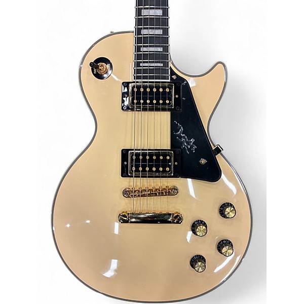 Used 2023 Epiphone Les Paul Custom Blackback Limited-Edition Antique Ivory Solid Body Electric Guitar