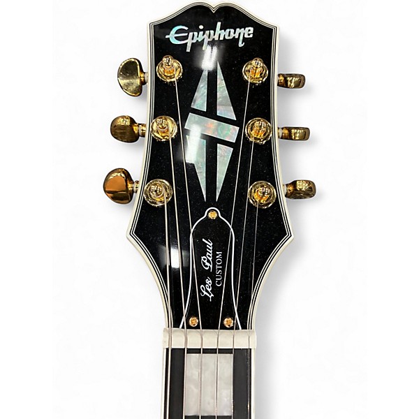 Used 2023 Epiphone Les Paul Custom Blackback Limited-Edition Antique Ivory Solid Body Electric Guitar