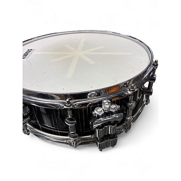 Used SONOR 14X5 Prolite Snare Drum Ebony White Stripes Drum