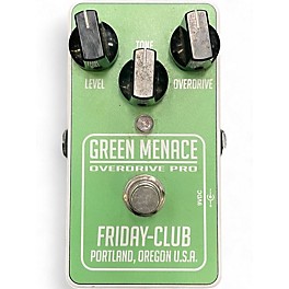 Used Friday-club Green Menace Overdrive Pro Effect Pedal