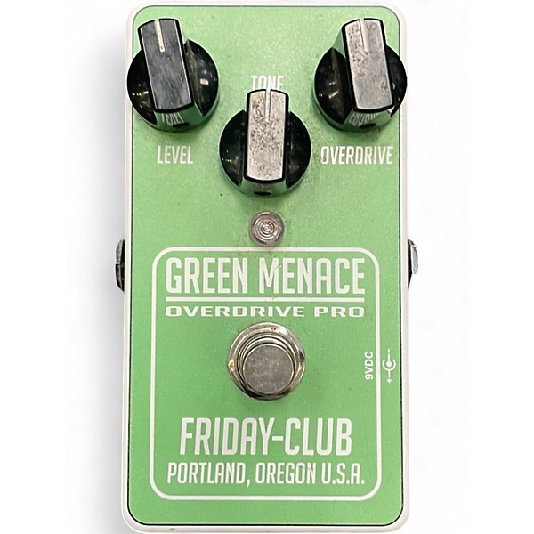 Used Friday-club Green Menace Overdrive Pro Effect Pedal