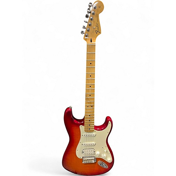 Used Fender Standard Stratocaster HSS Plus Top Cherry Sunburst Solid Body Electric Guitar