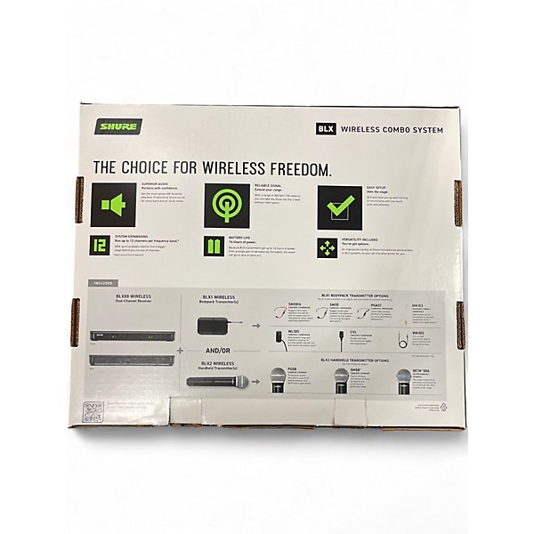 Used Shure BLX1288 Handheld Wireless System