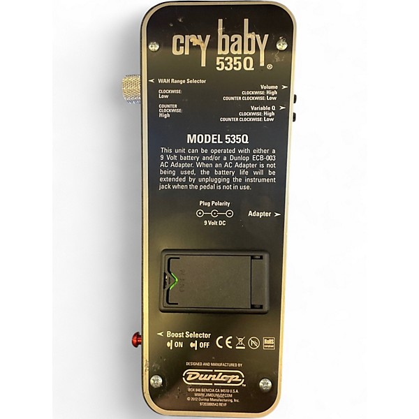 Used Dunlop 535Q Cry Baby Multi-Wah Effect Pedal