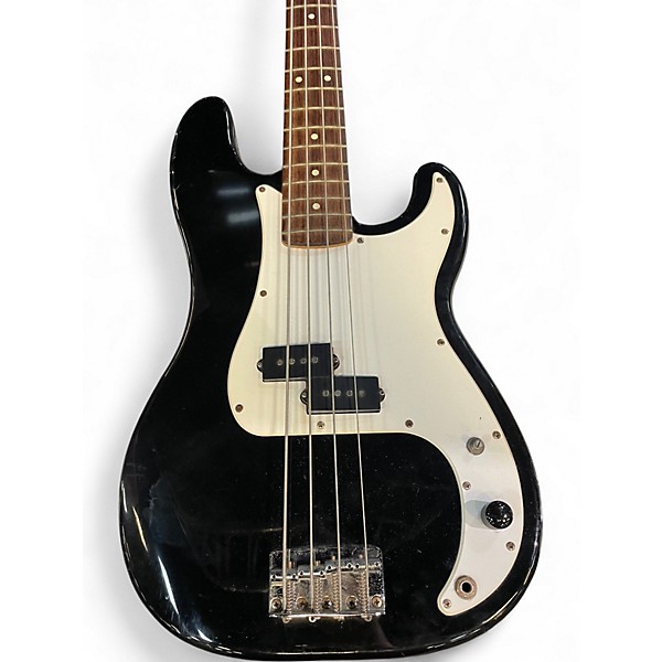 Used Fender Standard Precision Bass Black Electric Bass Guitar
