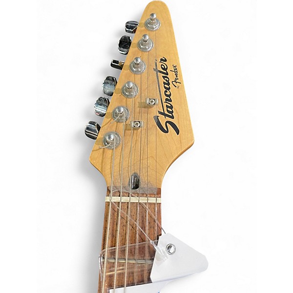 Used Fender Starcaster Stratocaster Black Solid Body Electric Guitar