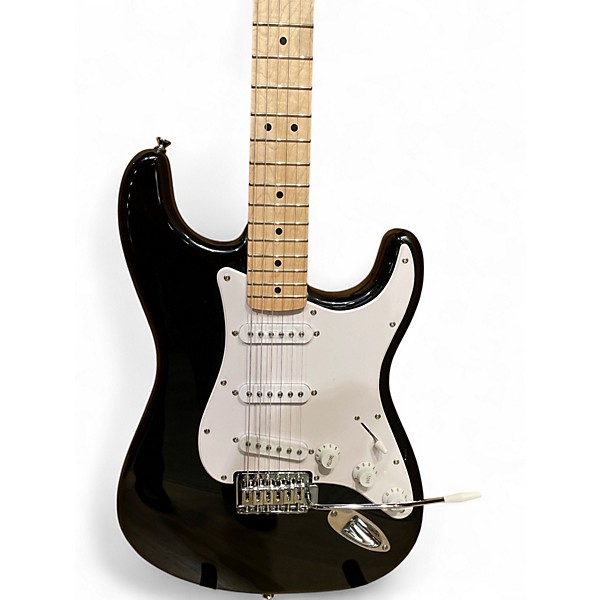 Used Squier Standard Stratocaster Black Solid Body Electric Guitar