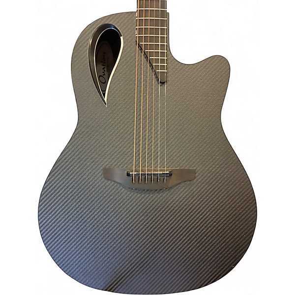 Used Adamas md80-nwt Black Acoustic Electric Guitar