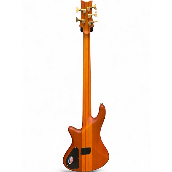 Used Schecter Guitar Research Stiletto Studio 5 String HONEY SATIN Electric Bass Guitar