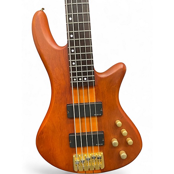 Used Schecter Guitar Research Stiletto Studio 5 String HONEY SATIN Electric Bass Guitar