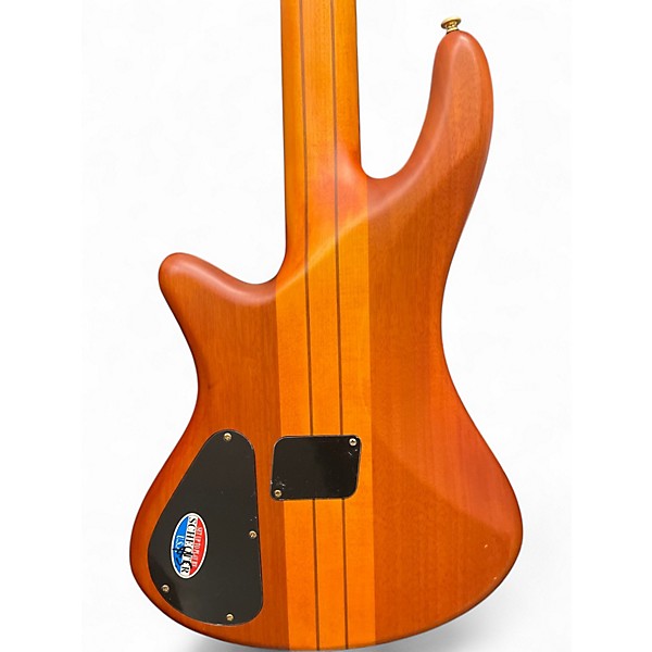 Used Schecter Guitar Research Stiletto Studio 5 String HONEY SATIN Electric Bass Guitar