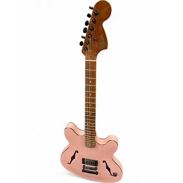 Used 2024 Fender Tom DeLonge Starcaster Satin Shell Pink Hollow Body Electric Guitar