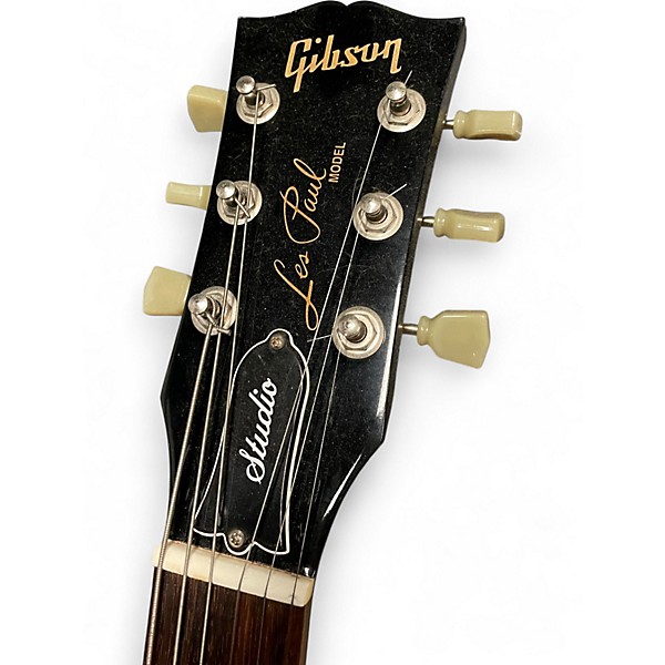 Used Gibson Les Paul Studio Black Solid Body Electric Guitar