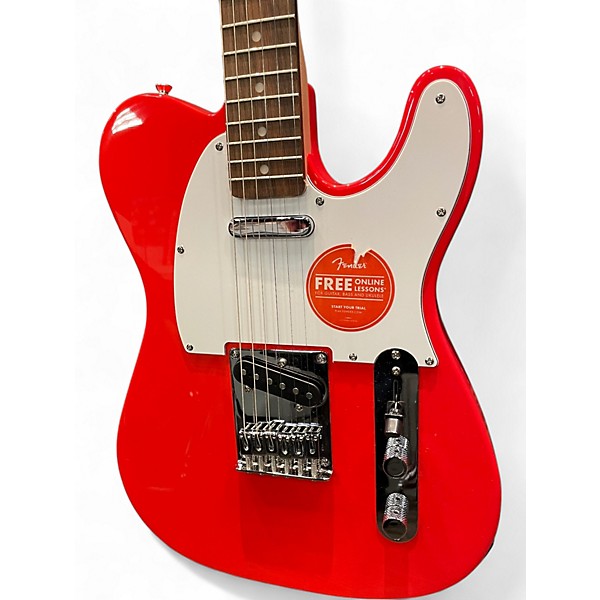 Used Squier Affinity Telecaster Red Solid Body Electric Guitar