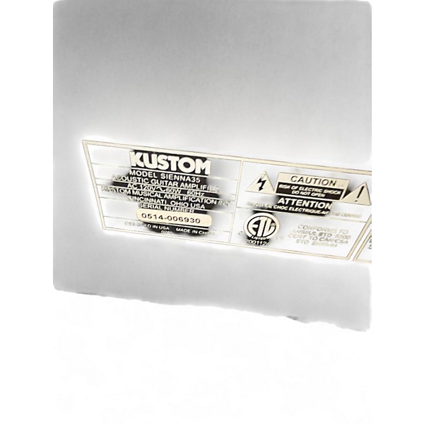 Used Kustom Sienna 35 Acoustic Guitar Combo Amp