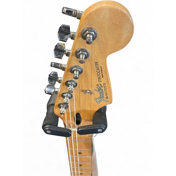 Used Fender Standard Stratocaster Black and White Solid Body Electric Guitar