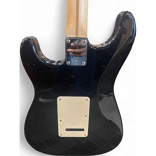 Used Fender Standard Stratocaster Black and White Solid Body Electric Guitar