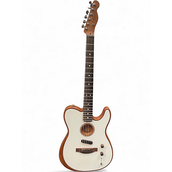 Used Fender Acoustasonic Player Telecaster Classic White Acoustic Electric Guitar