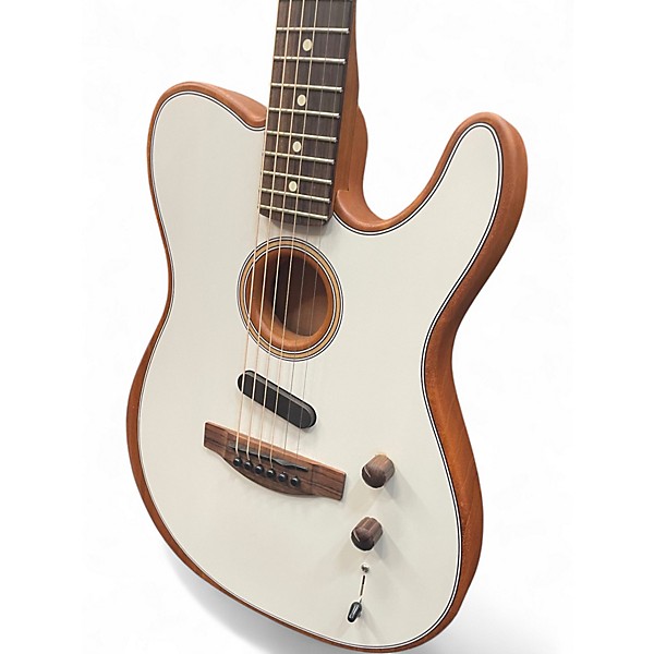 Used Fender Acoustasonic Player Telecaster Classic White Acoustic Electric Guitar